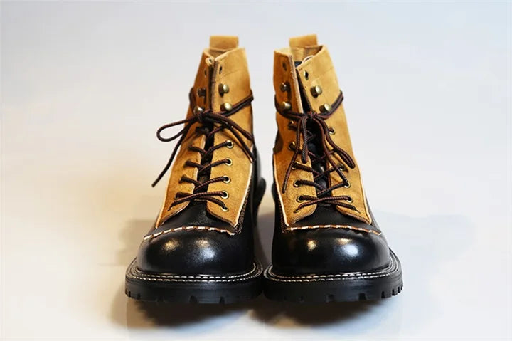 Tooling Round Toe Motorcycle Boots