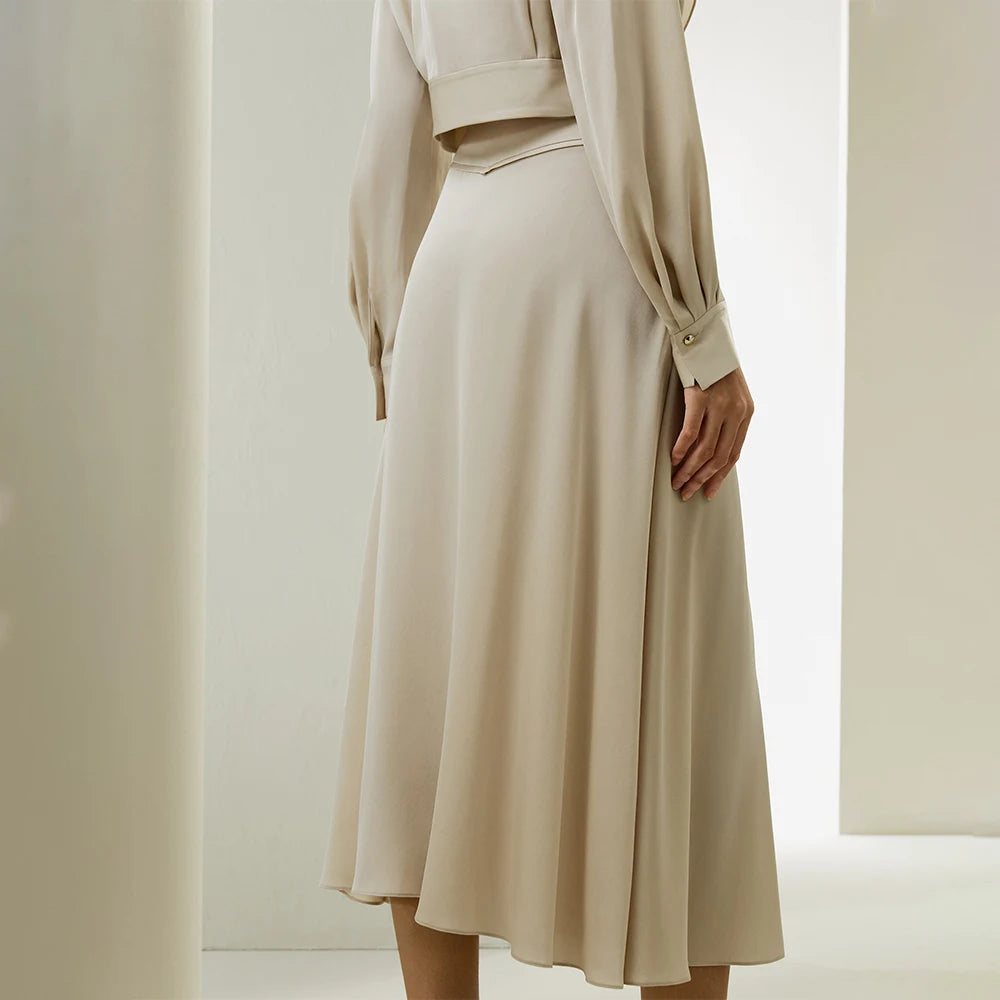 Timeless Flowy A-line Midi Skirt