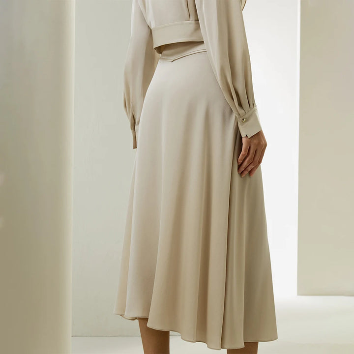 Timeless Flowy A-line Midi Skirt