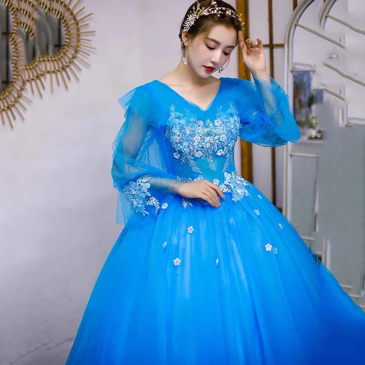Gorgeous Puff Sleeves Party Ball Gown