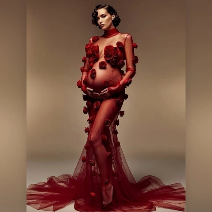 Glamorous Fish Tail Transparent Maternity Dress