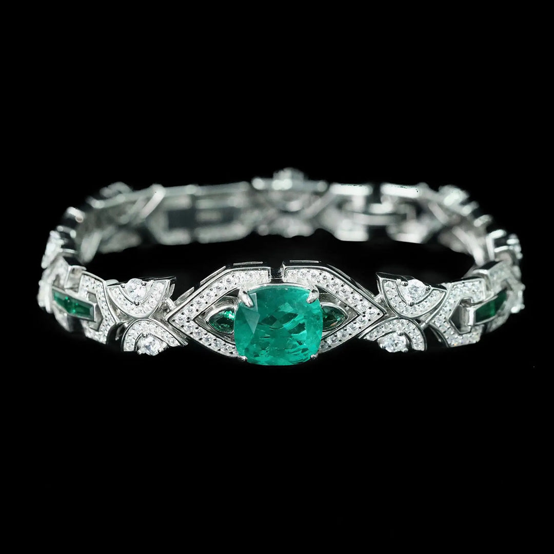 Sterling Silver Emerald Jewelry Set