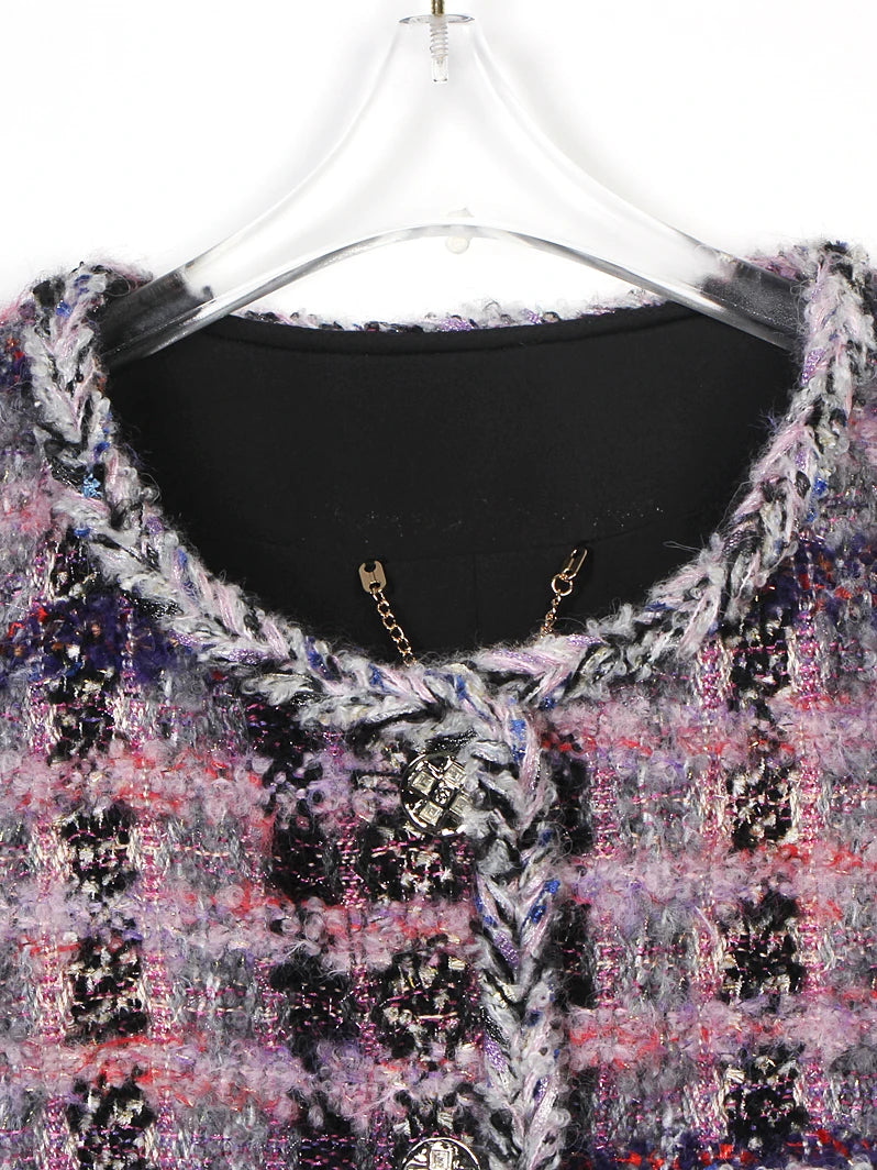 Comfortable Mid-length Tweed Jacket