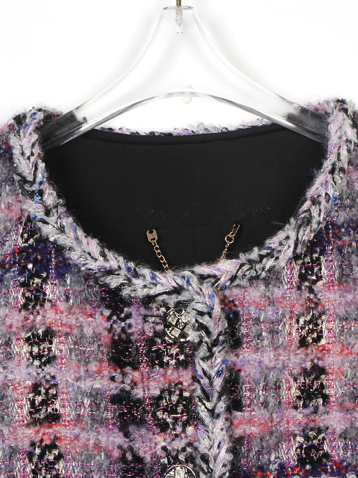 Comfortable Mid-length Tweed Jacket