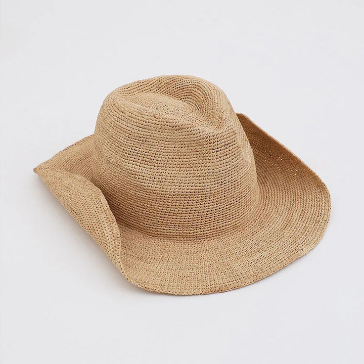 Natural Raffia Straw Brim Hat