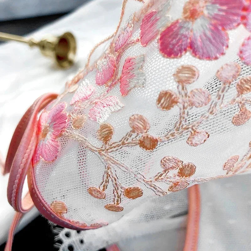 Tempting Mesh Lace-Up Briefs