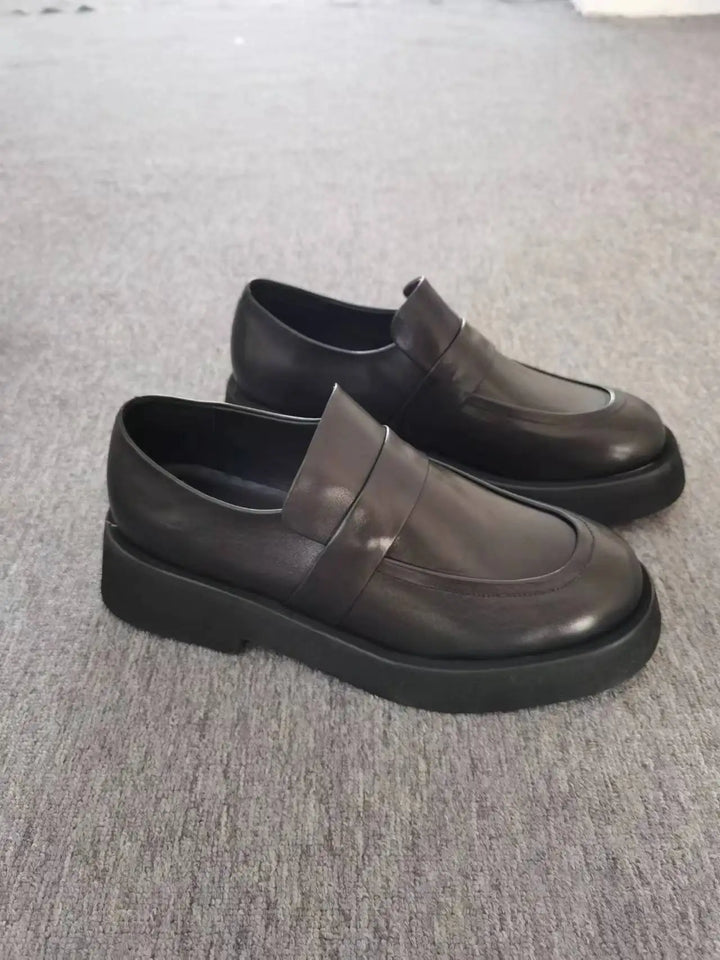 Durable Genuine Leather Slip-On Loafers
