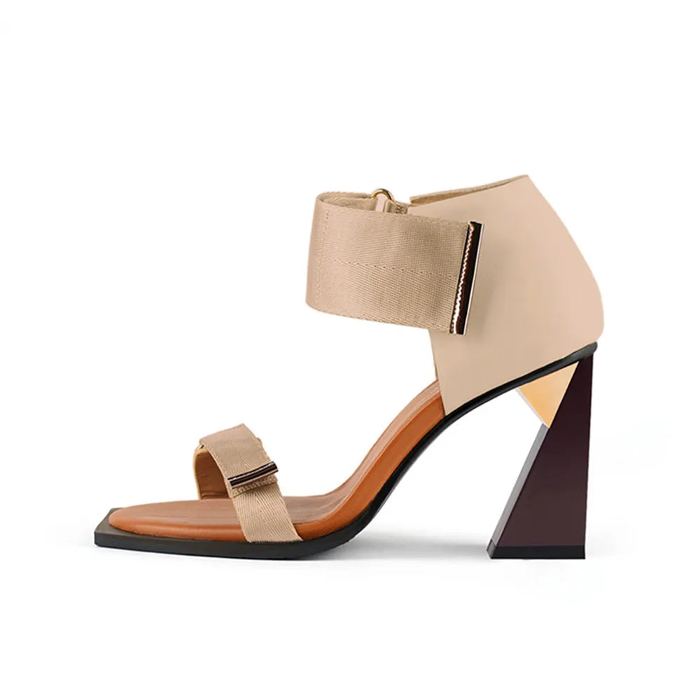 Stylish Buckle Strap High Heel Sandals