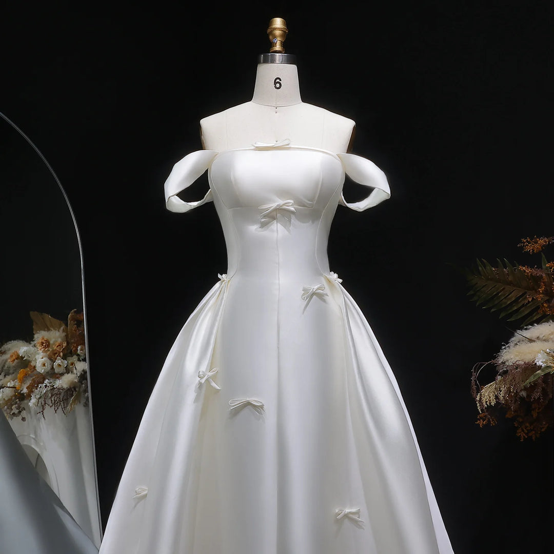 Lovely French Style Bows Bridal Dress