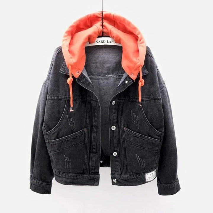 Loose Stylish Turn-down Collar Denim Coat
