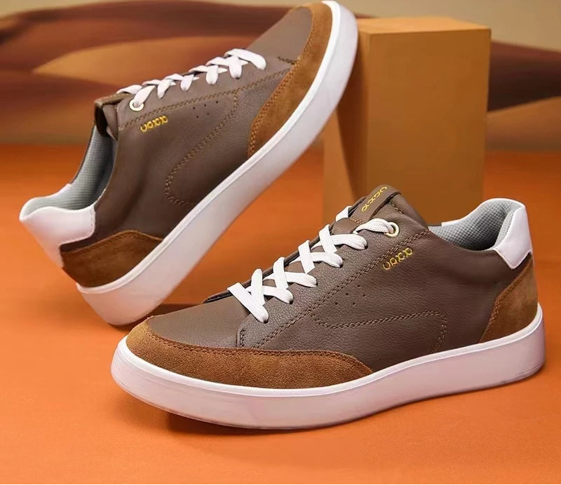 Comfortable Lace-Up Leather Sneakers