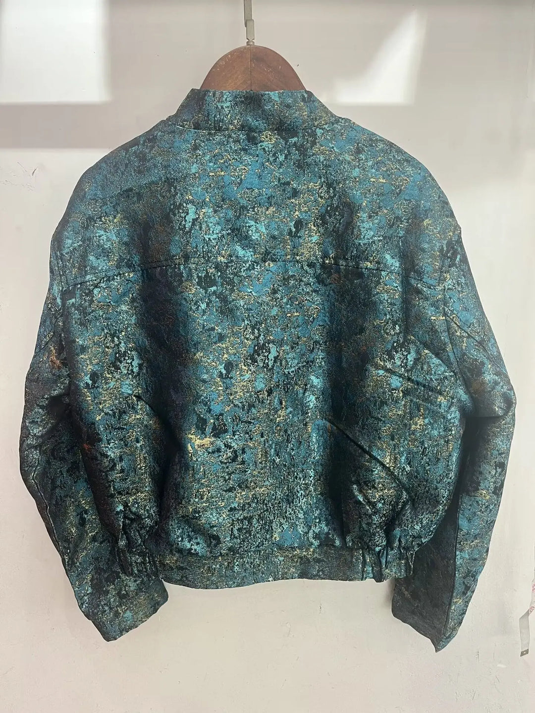 Refined Metallic Thread Texture Coat