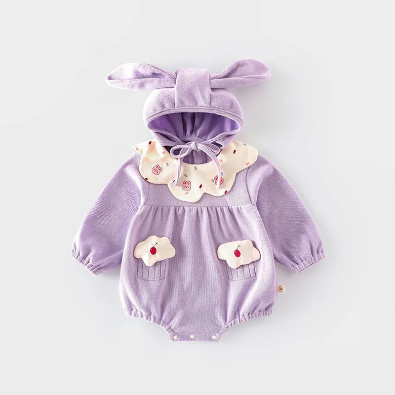 Classic Dots Embroidery Baby Girl's Jumpsuit
