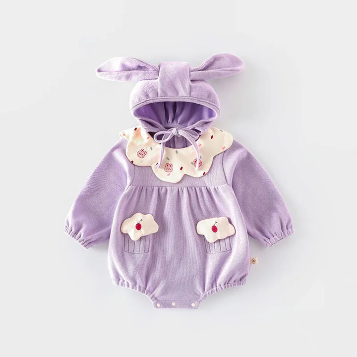 Classic Dots Embroidery Baby Girl's Jumpsuit