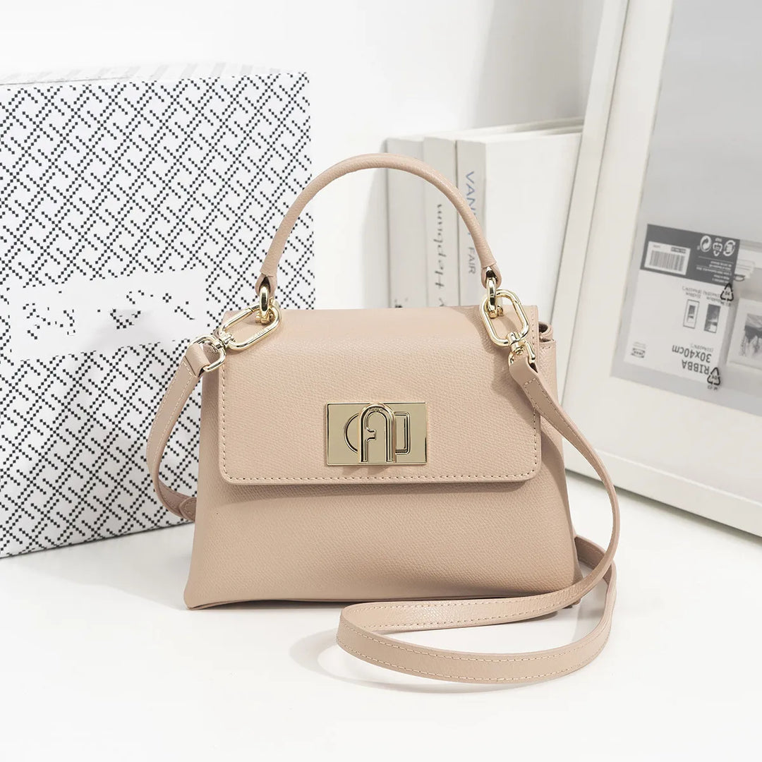 Luxurious Soft Cowhide Square Handbag