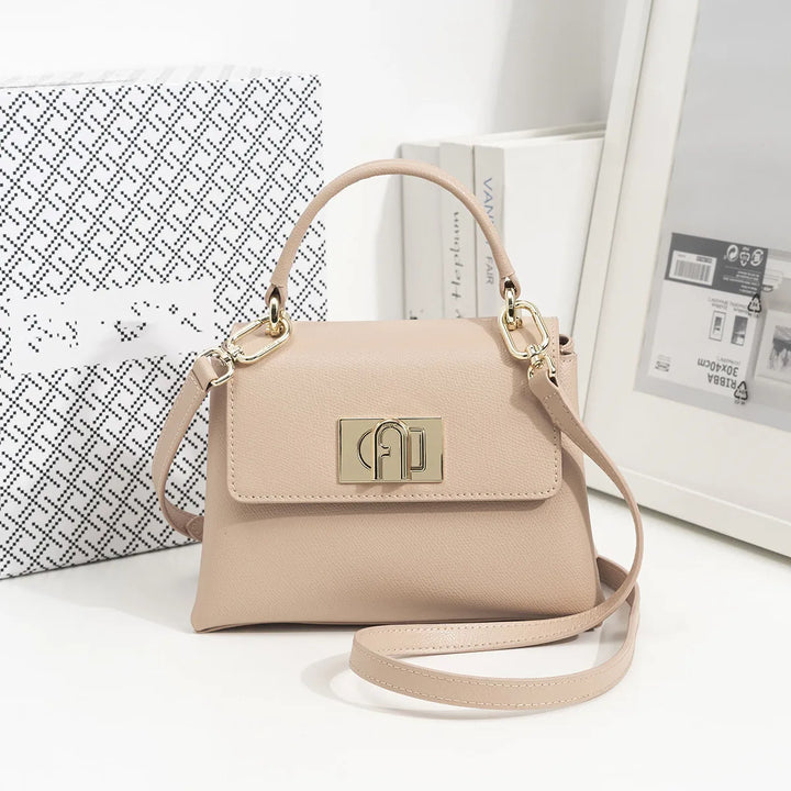 Luxurious Soft Cowhide Square Handbag