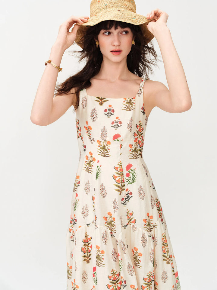 Sweet Crochet Print Holiday Cocktail Dress