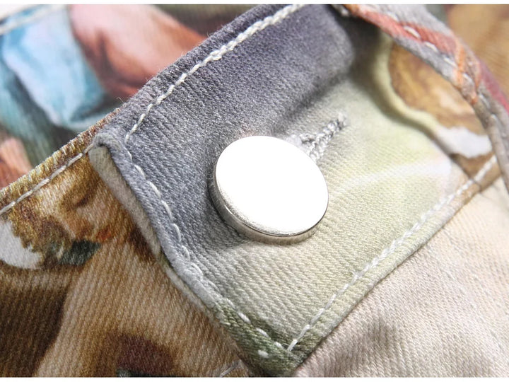 Fashionable Angel Immortal Tapered Printed Pants