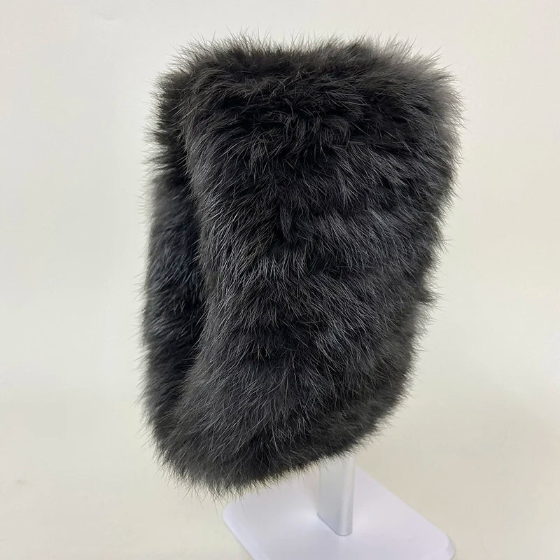 Luxurious Fluffy Fur Elastic Band Hat