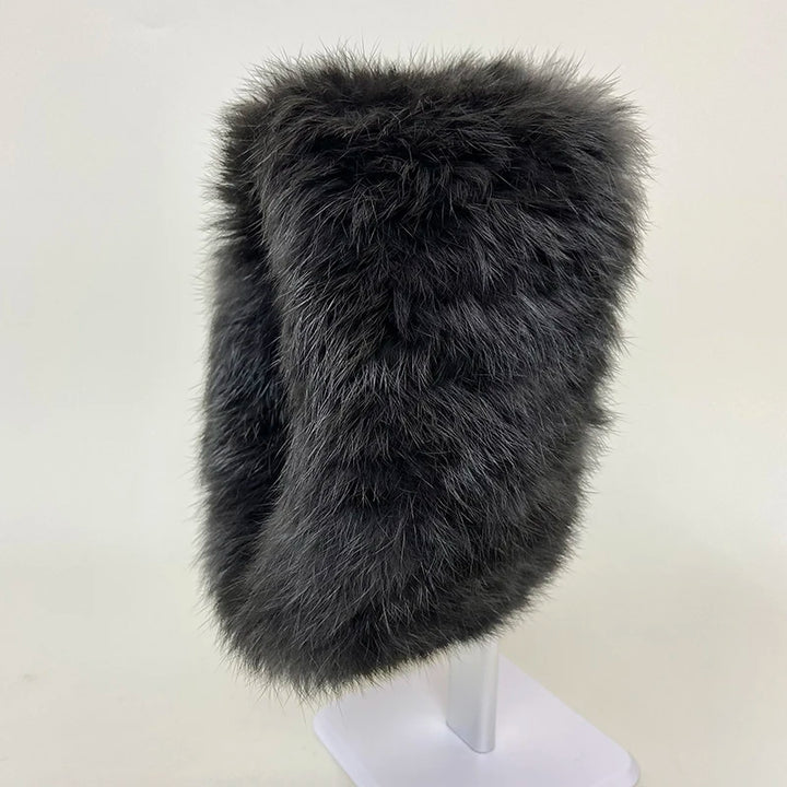 Luxurious Fluffy Fur Elastic Band Hat
