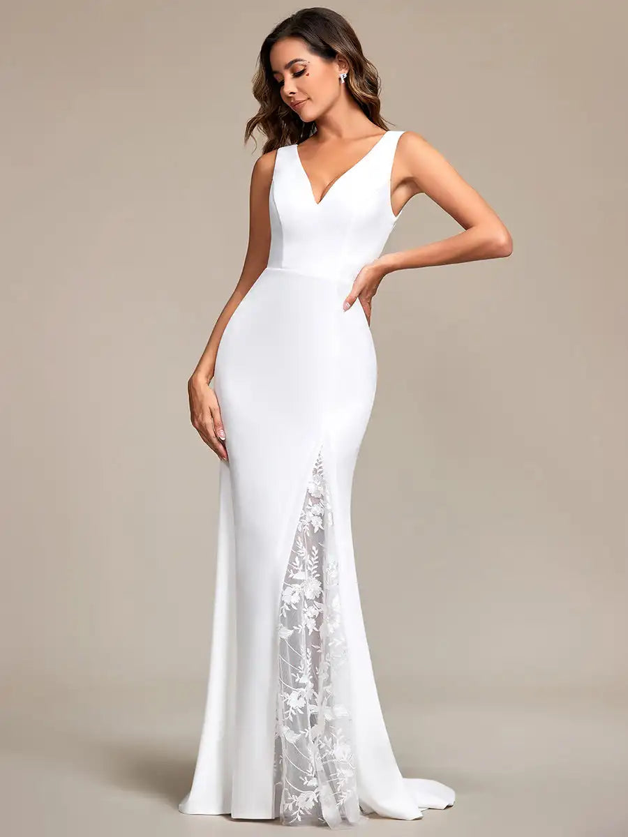 Elegant Spaghetti Straps Wedding Dress
