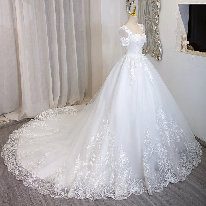 Romantic Luxury Lace Beaded Bridal Dress