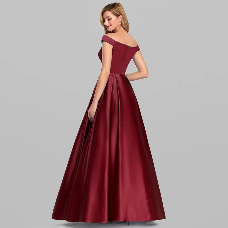 Elegant Off-Shoulder Bridesmaid Dress