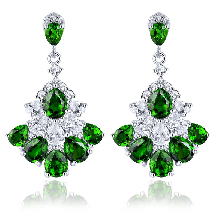 Luxury Diopside Drop Earrings
