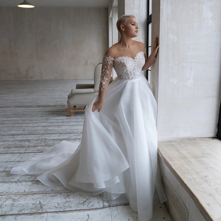 Lovely Soft Tulle Wedding Gown