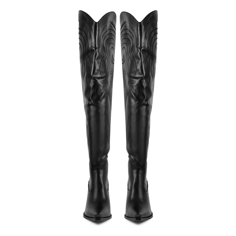 Stylish Matte Knee-High Boots
