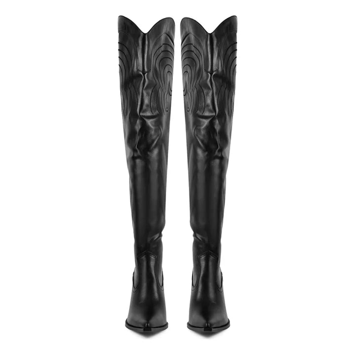 Stylish Matte Knee-High Boots