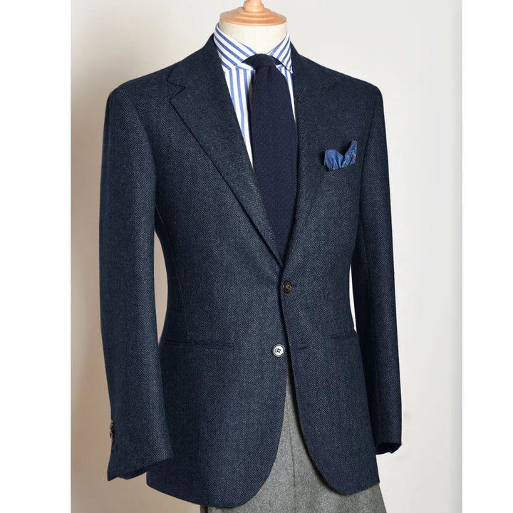 Stylish Korean Men's Herringbone Blazer