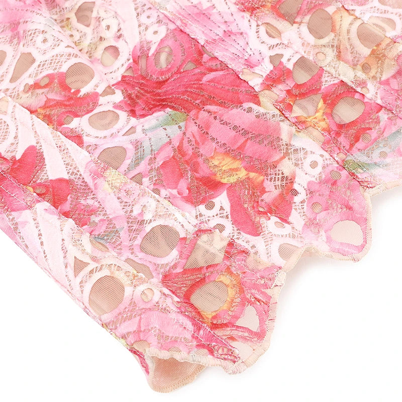 Sweet Double Layered Floral Lace Corset