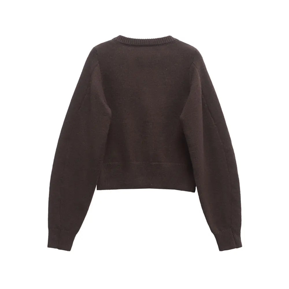 Chic O-Neck Long Sleeve Cardigan