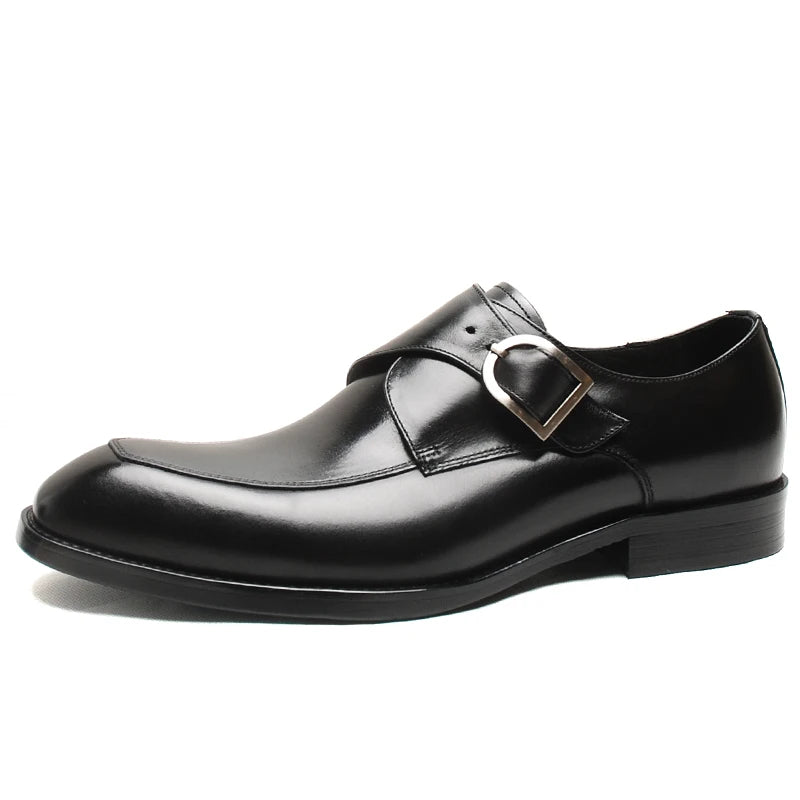 British Monk Strap Leather Shoes