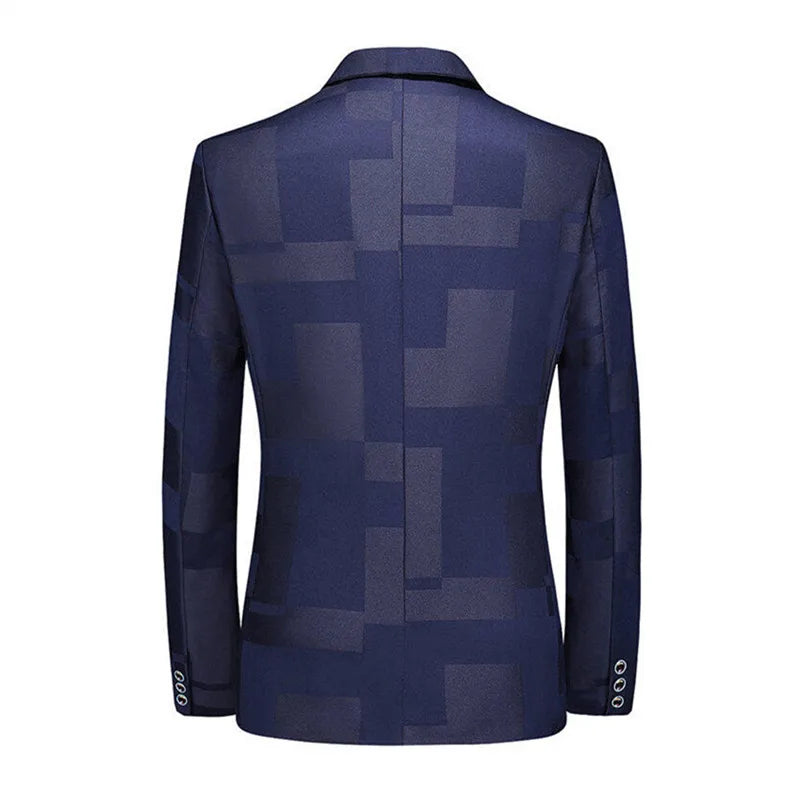 Regal Patchwork Slim-Fit Blazer