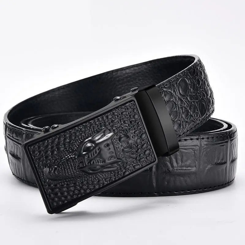 Top Quality Automatic Buckle Split Leather Belt