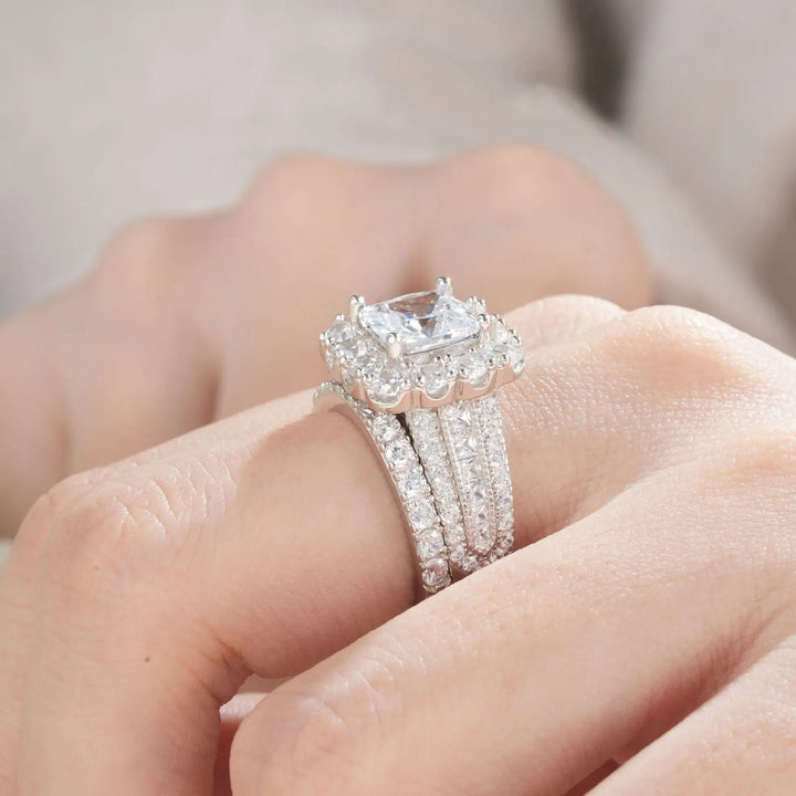 Elegant White Cubic Zircon Ring