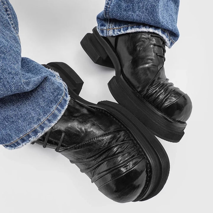 Vintage Ideal Leather Derby Shoes