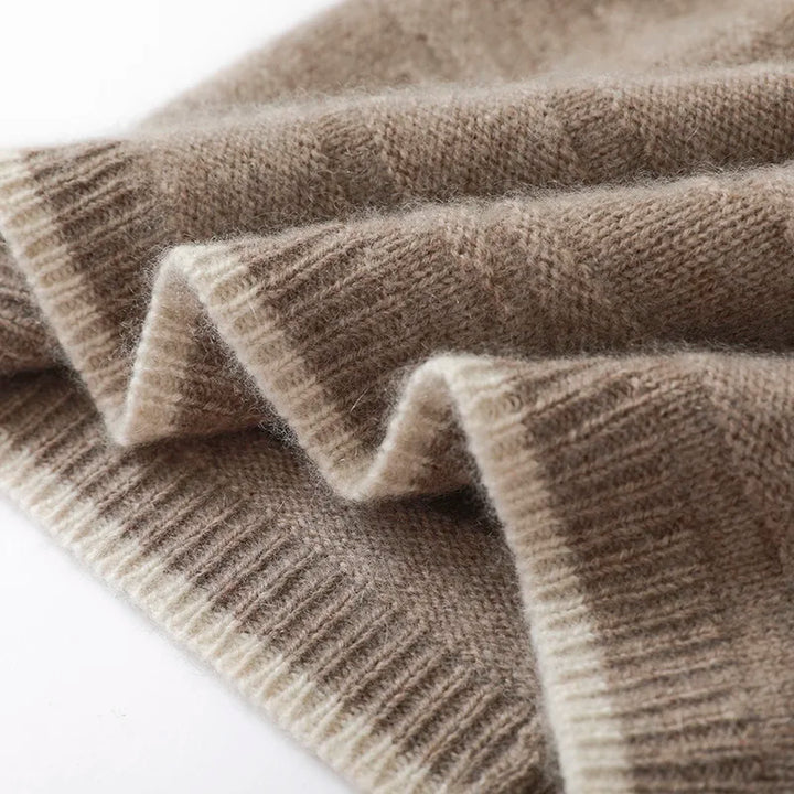 Thick Knitted Cashmere Beanie Cap