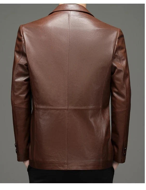 High-end Leisure Leather Blazer