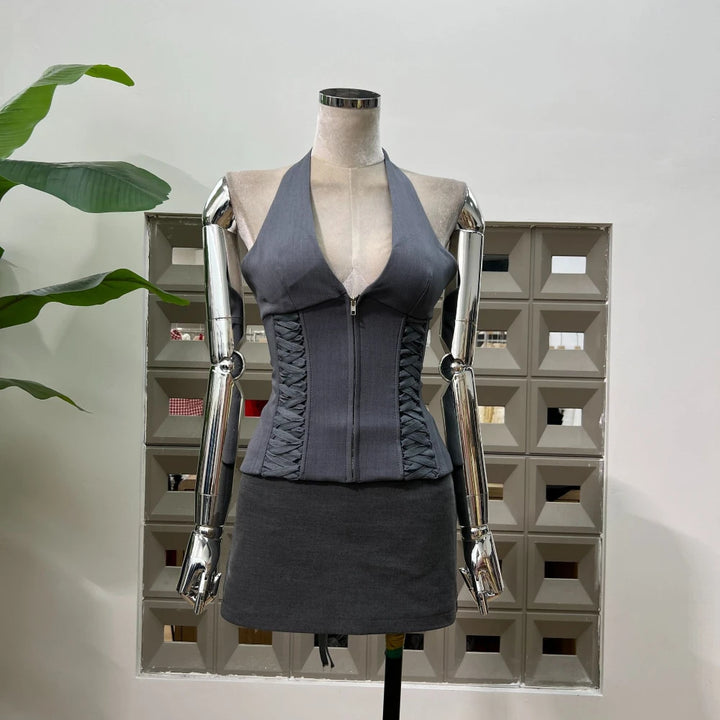 Stylish Backless Night Club Outfit