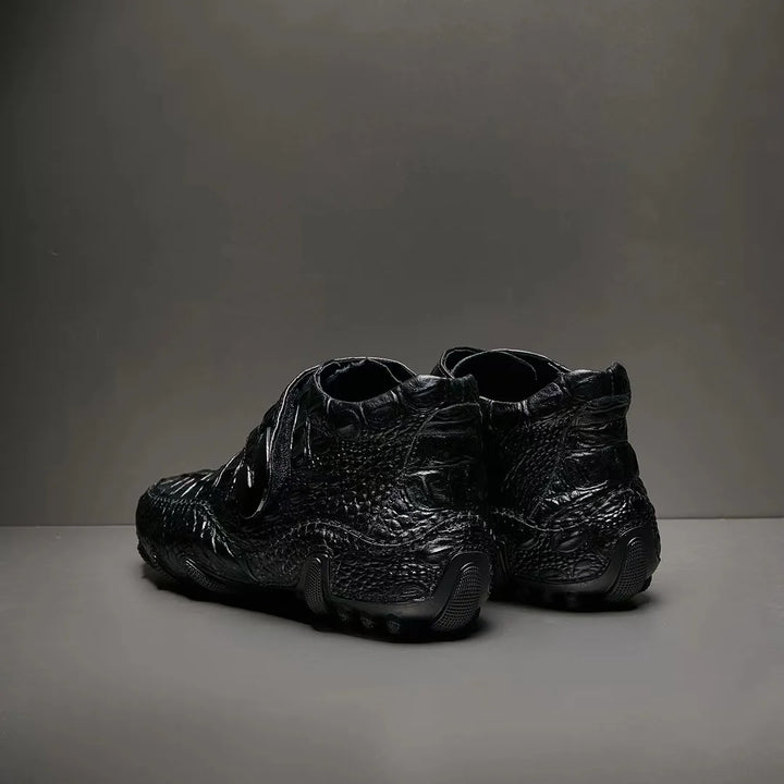 Gorgeous Embossed High-top Retro Sneakers