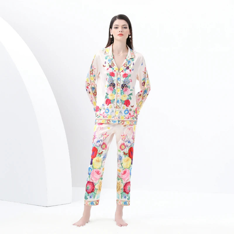 Comfortable Two-Piece Trimmed Pajama Set