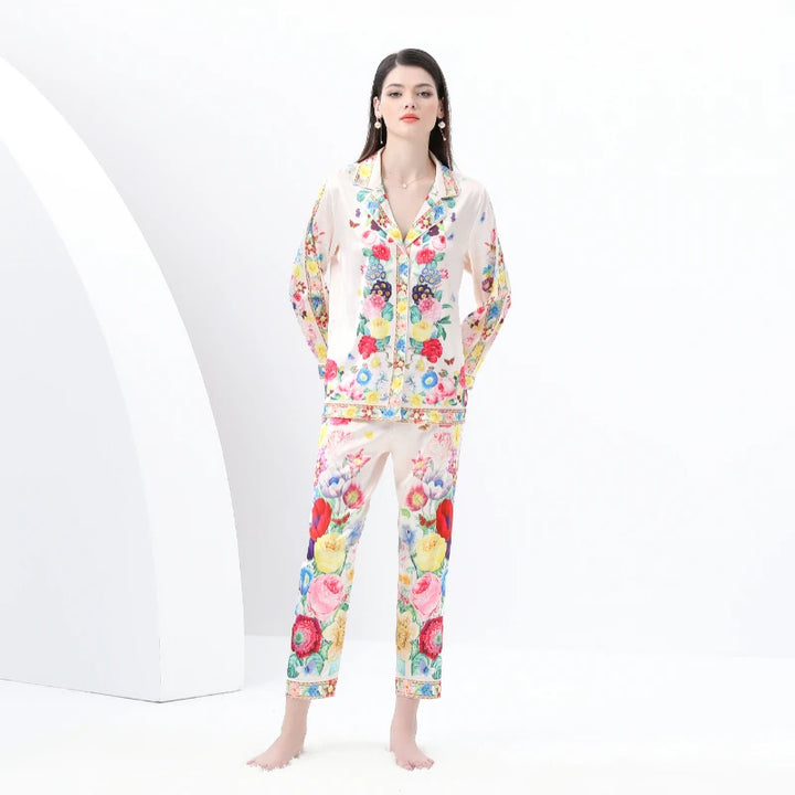 Comfortable Two-Piece Trimmed Pajama Set