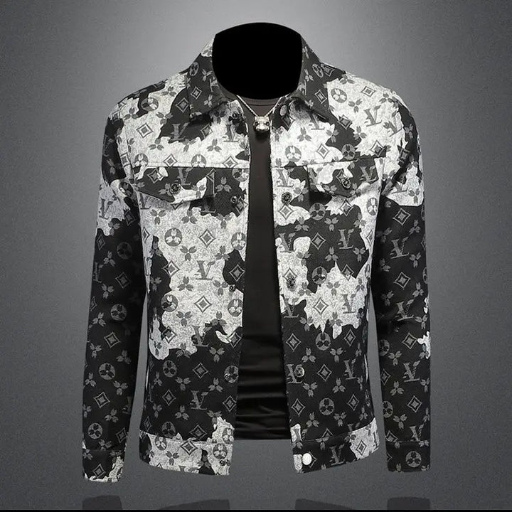 Handsome Jacquard Denim Jacket