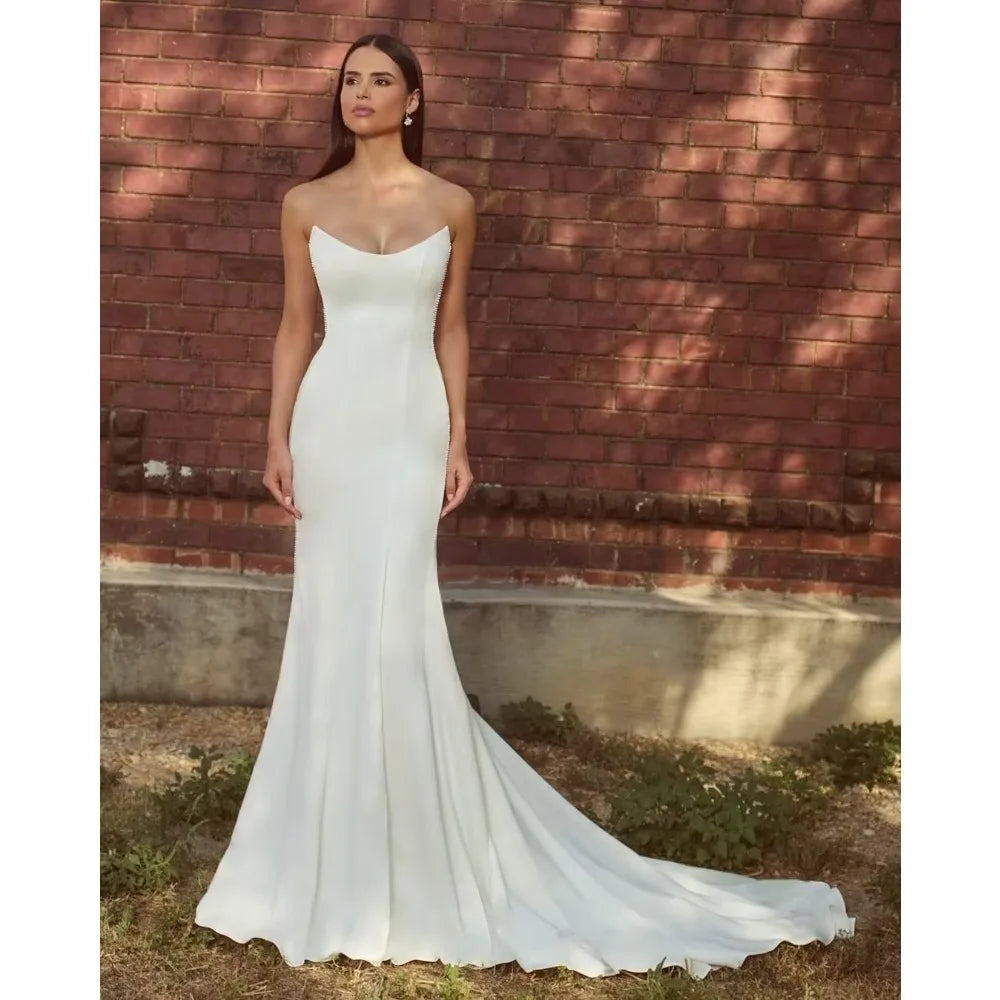 Meticulous Crepe Bridal Dress