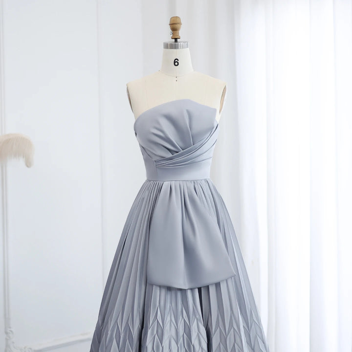 Wonderful Pleated Arabic Evening Dress