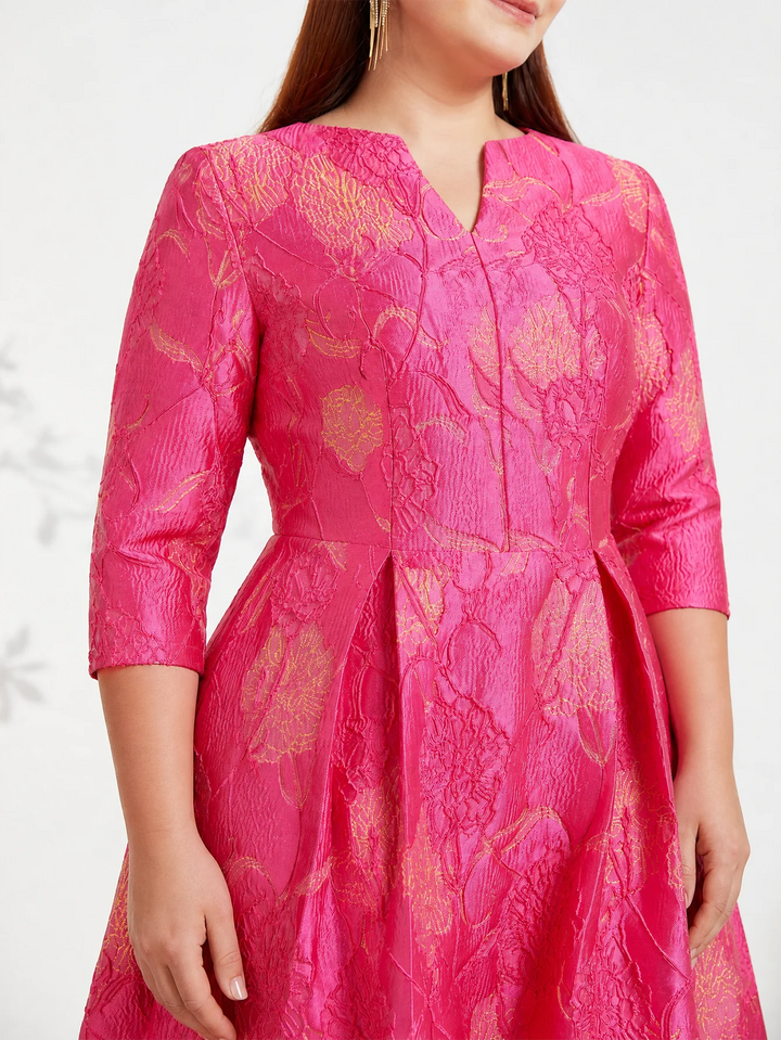 String Of Hearts Jacquard Party Dress
