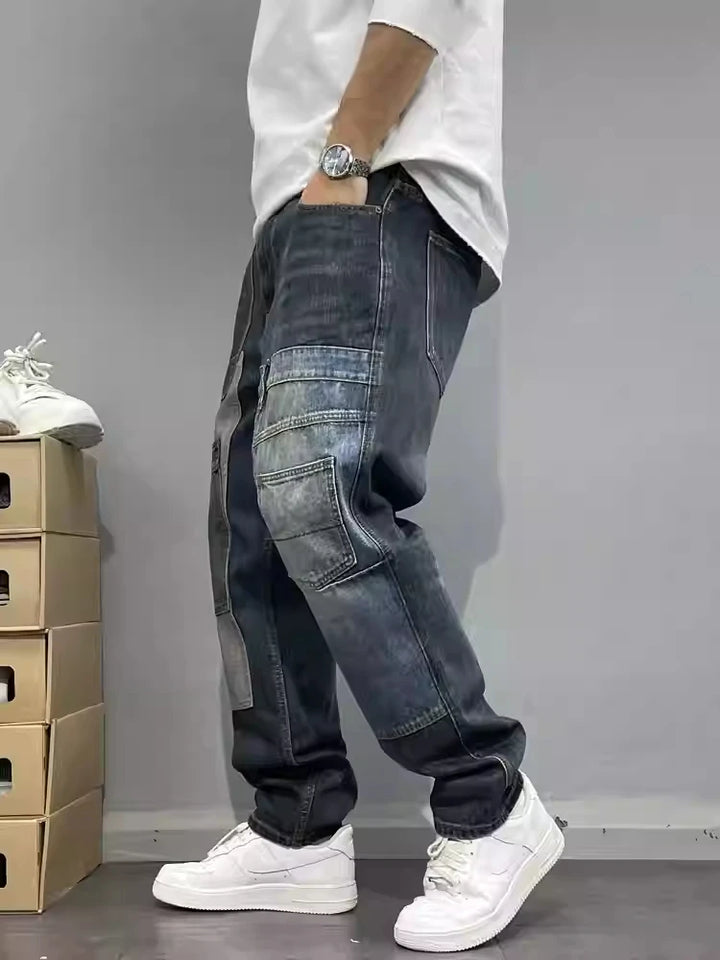 Trendy Multi Pockets Straight Fit Jeans